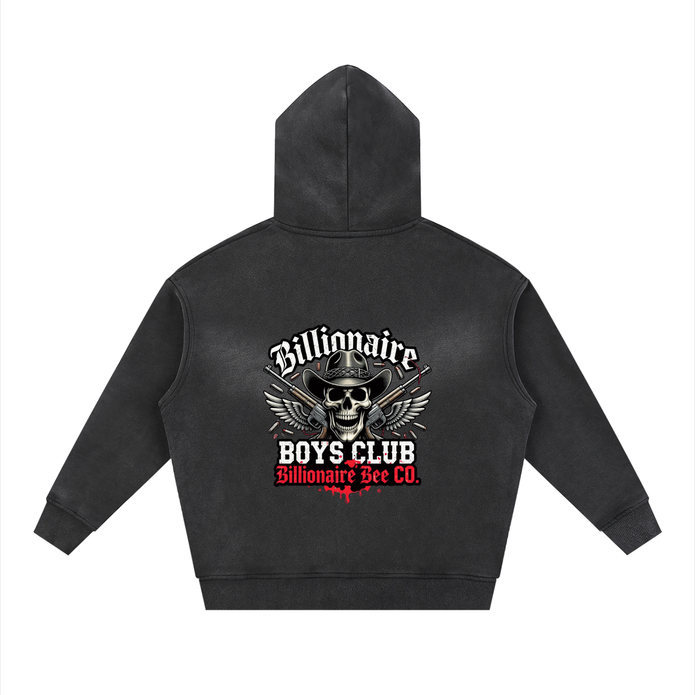 Sunfade Two-way Zipper Boxy Fleece Hoodie