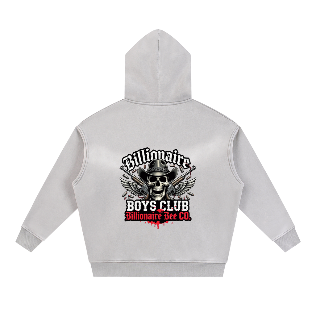 Sunfade Two-way Zipper Boxy Fleece Hoodie