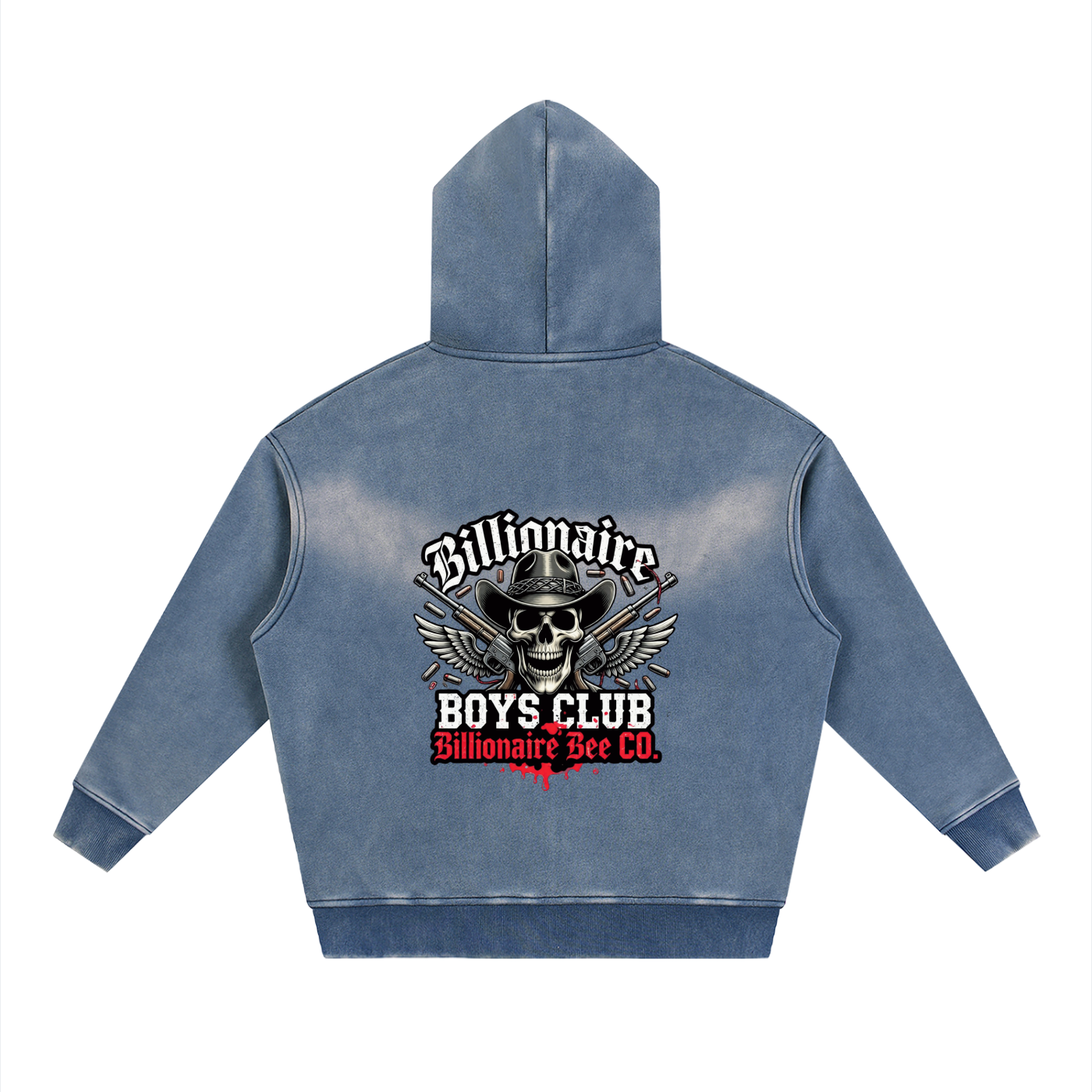Sunfade Two-way Zipper Boxy Fleece Hoodie