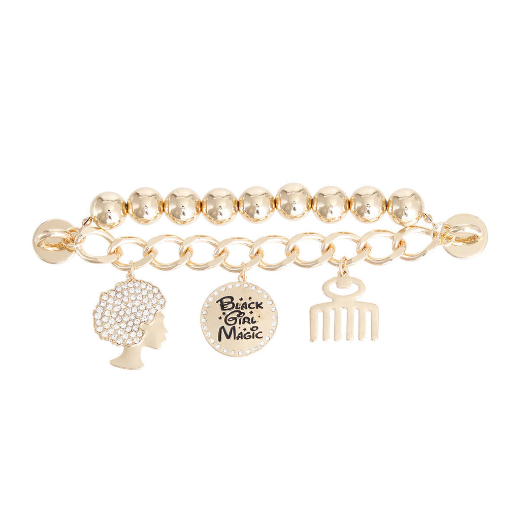 Phone Strap Gold Black Girl Magic Stylish Accessory